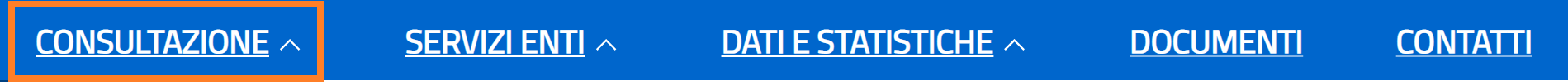 Menu principale - Consultazione